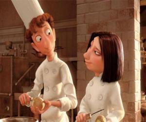 Puzle Alfredo e Colette descascar batatas