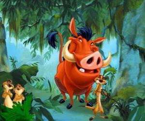 Puzle Amigos de Simba, Timon e Pumba