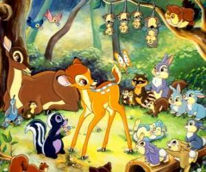 Puzle Bambi e seus amigos