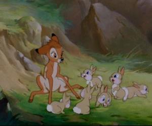 Puzle Bambi excursão para Tambor e seus irmãos