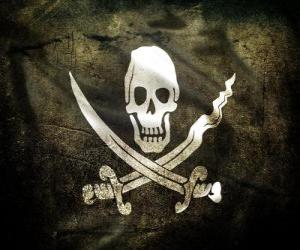 Puzle Bandeira pirata (Bandeira com o crânio)