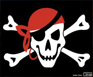 Puzle Bandeira pirata (Bandeira com o crânio)