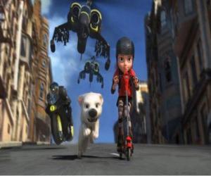 Puzle Bolt e Penny fogem dos maus