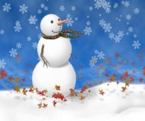Puzle Boneco de neve com cachecol
