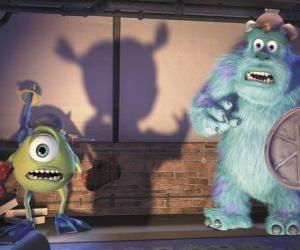 Puzle Boo, Sulley e Mike assustar aqueles que não sabem o que fazer