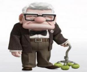 Puzle Carl Fredricksen, um homem de 78 anos pronto para cumprir o seu grande sonho