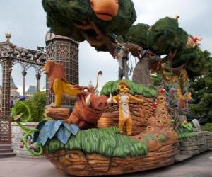 Puzle Carro Alegórico O Rei Leão  - The Lion King - Disneyland Paris -