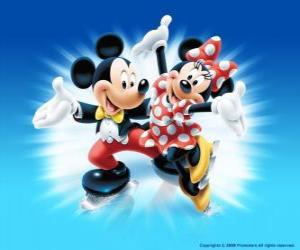 Puzle Dança Mickey e Minnie