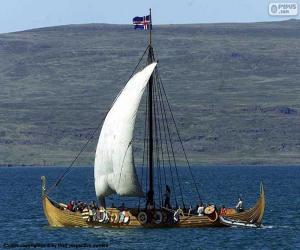 Puzle Drakkar ou navio viking ou viquingue