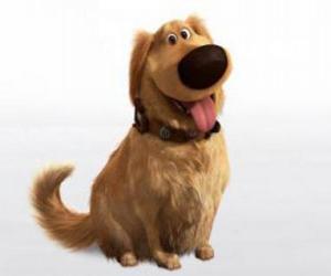Puzle Dug, o cão que fala, um golden retriever
