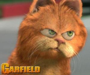 Puzle Garfield com a cara de raiva