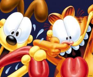 Puzle Garfield e Odie, fazer um tolo