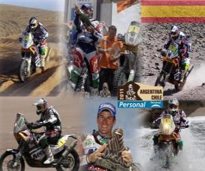 Puzle Marc Coma campeão de 2011 da motocicleta Dakar