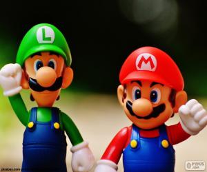 Puzle Mario e Luigi pulando