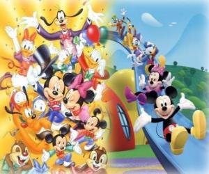 Puzle Mickey Mouse com amigos