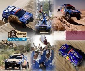 Puzle Nasser Al-Attiyah campeão Carros em Dakar 2011