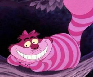 Puzle O Mestre Gato, um gato com um sorriso inquietante que pode desaparecer e reaparecer à vontade