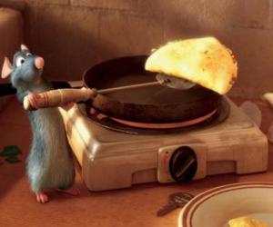Puzle Remy cozinhar em casa de Alfredo Linguini