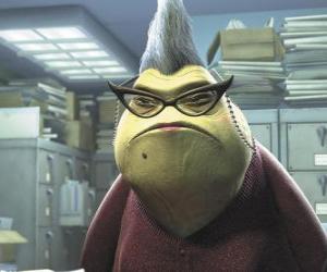 Puzle Roz é o chefe da empresa de distribuição é um amante do monstro slug-da burocracia e da disciplina.
