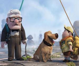 Puzle Russell, Carl e Dug em uma de suas aventuras