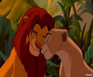 Puzle Simba e Nala apaixonados