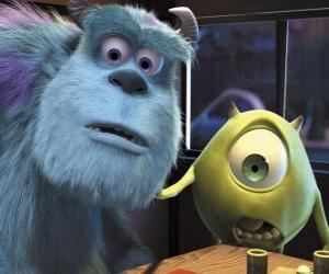 Puzle Sulley e Mike no Restaurante