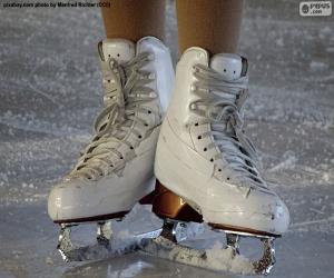 Puzle Um par de patins de gelo para patinação artística