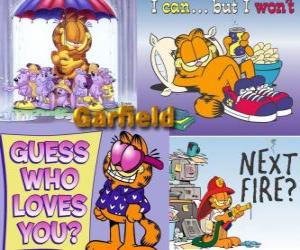 Puzle Várias fotos de Garfield