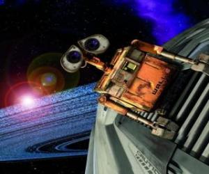 Puzle WALL-E desesperadamente agarrados ao casco do navio