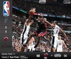 Puzle 2014 NBA finais, 2º jogo, Miami Heat 98 - San Antonio Spurs 96