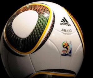 Puzle A Adidas Jabulani (que significa "celebrar" em zulu) é a bola de futebol oficial.