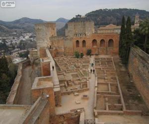 Puzle A Alcazaba de la Alhambra, Granada, Espanha