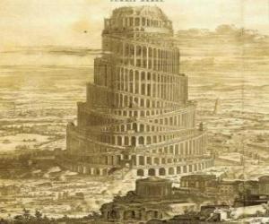 Puzle A Torre de Babel em que os homens pretendiam chegar ao céu