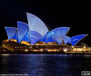Puzle A Ópera de Sydney à noite