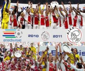 Puzle AFC Ajax Amsterdam, Campeões Campeonato Neerlandês de Futebol - Eredivisie - 2010-11