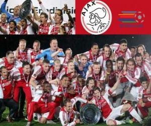 Puzle Ajax Amsterdão, campeão Eredivisi 2011-2012, liga de futebol dos Países Baixos