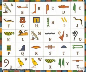 Puzle Alfabeto egípcio
