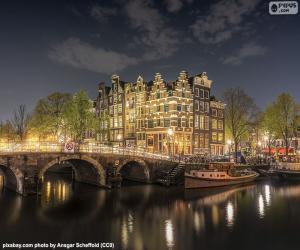 Puzle Amesterdão a noite, Países Baixos