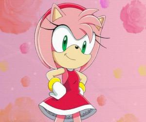 Puzle Amy Rose, a fêmea de ouriço que afirma ser a namorada de Sonic