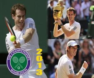 Puzle Andy Murray campeão de Wimbledon 2013