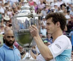 Puzle Andy Murray com um troféu