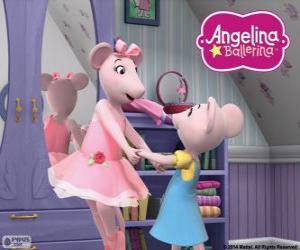 Puzle Angelina Ballerina e sua amada irmã Polly