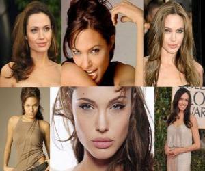 Puzle Angelina Jolie é uma atriz de cinema e televisão, modelo, filantropo, socialite e embaixadora da boa vontade do ACNUR E.U..