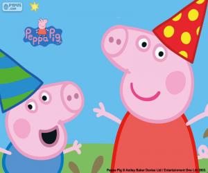 Puzle Aniversário da Peppa Pig