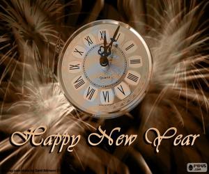 Puzle Ano novo relógio