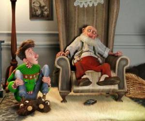 Puzle Arthur Christmas com seu avô