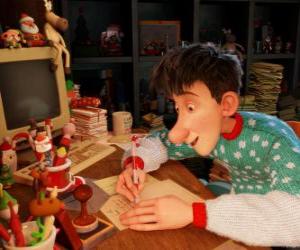 Puzle Arthur Christmas, responsável por responder às cartas de crianças do mundo