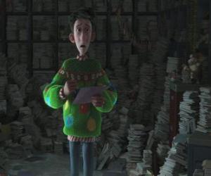 Puzle Arthur Christmas rodeado por milhares de cartas