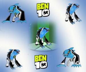 Quebra-cabeça de Logo de Ben 10 Ultimate Alien ou Ben 10: Supremacia  Alienígena para imprimir