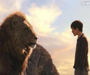 Puzle Aslan conversando com Edmund